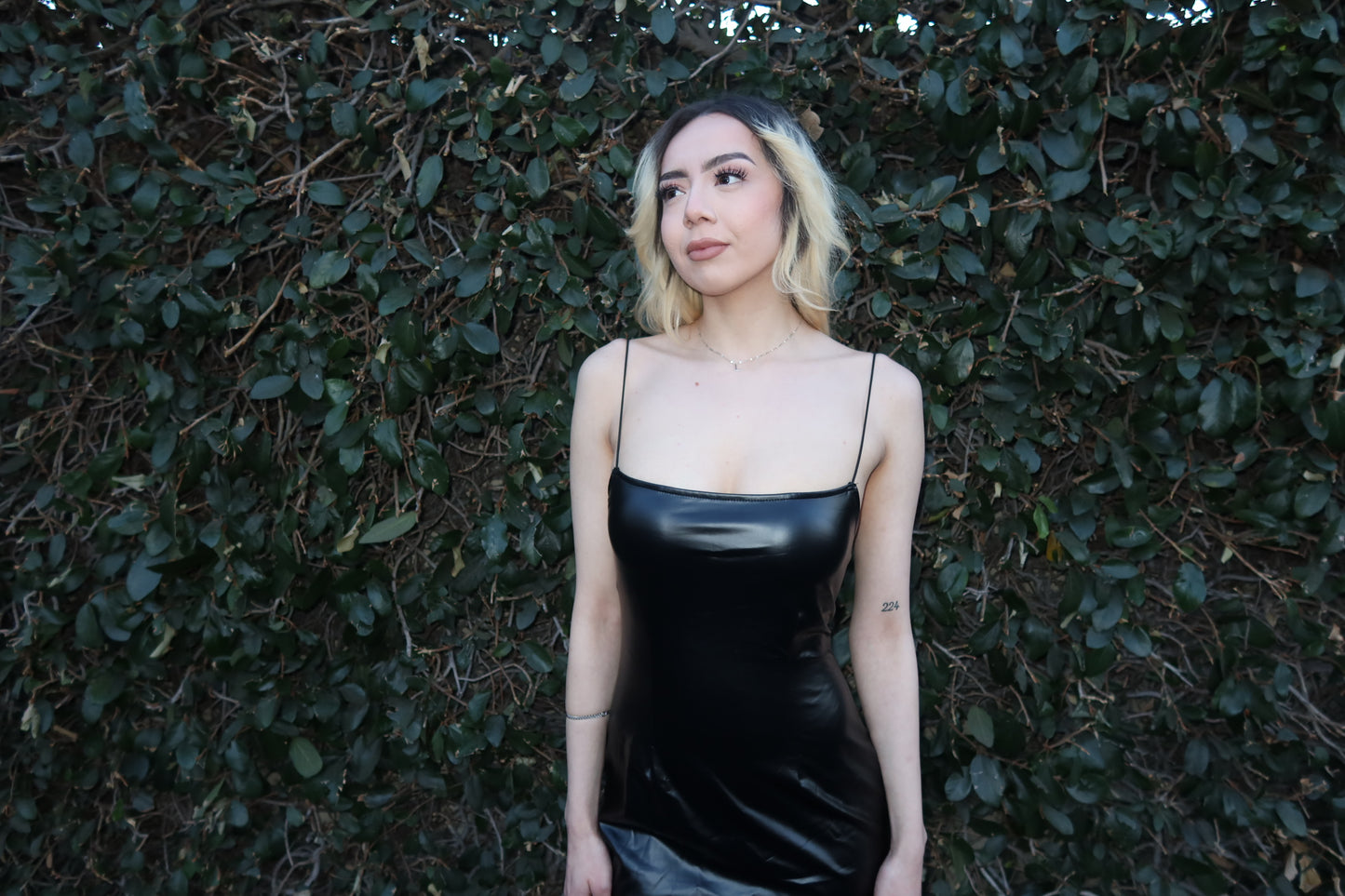 Black Leather Maxi Dress