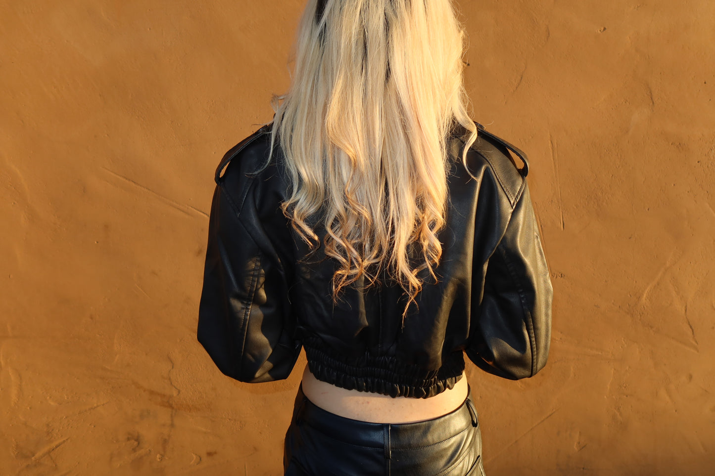 Washed Black Pu Jacket