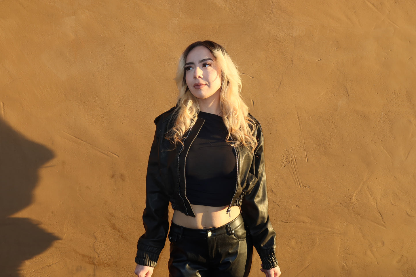 Washed Black Pu Jacket