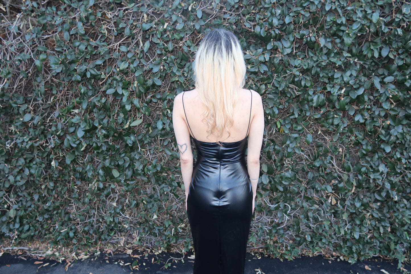 Black Leather Maxi Dress