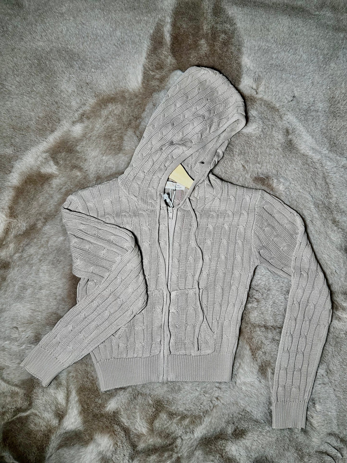 It's Chilly Taupe Crop Sweater