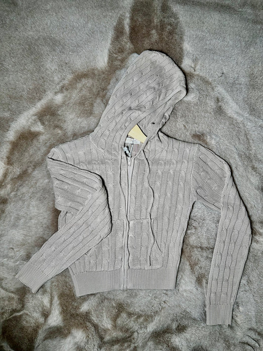 It's Chilly Taupe Crop Sweater